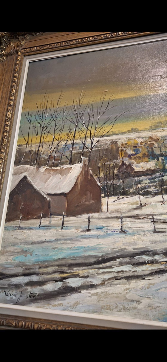 Image 1 of Cuadro de Will Joosten con un hermoso marco barroco.