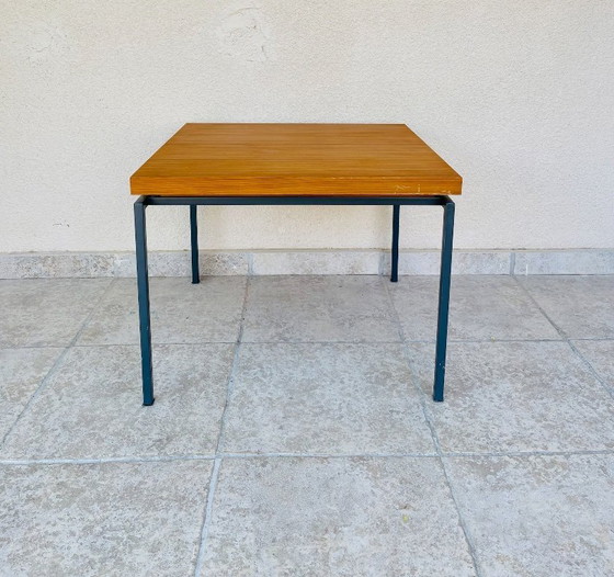 Image 1 of Vintage Scandinavian teak coffee table with metal base, 1960