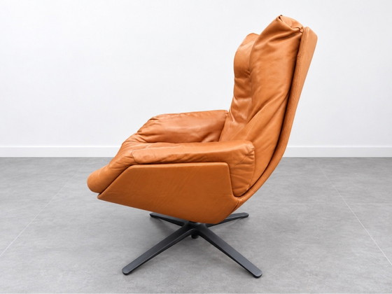 COR Cordia Lounge Draaifauteuil Cognac Leer, Draaistoelen, Metaal, Zwart (foto 2 van 6)