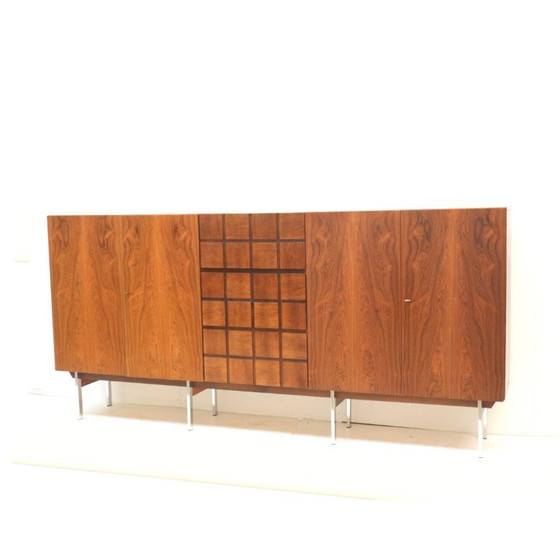 Image 1 of Uniek vintage design dressoir van palissander met bargedeelte uit de jaren ’60