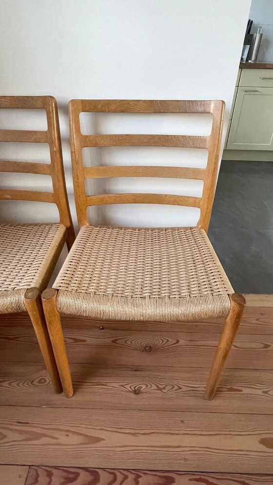 Image 1 of Set van 2 Niels Otto Møller Model 85 eetkamerstoelen