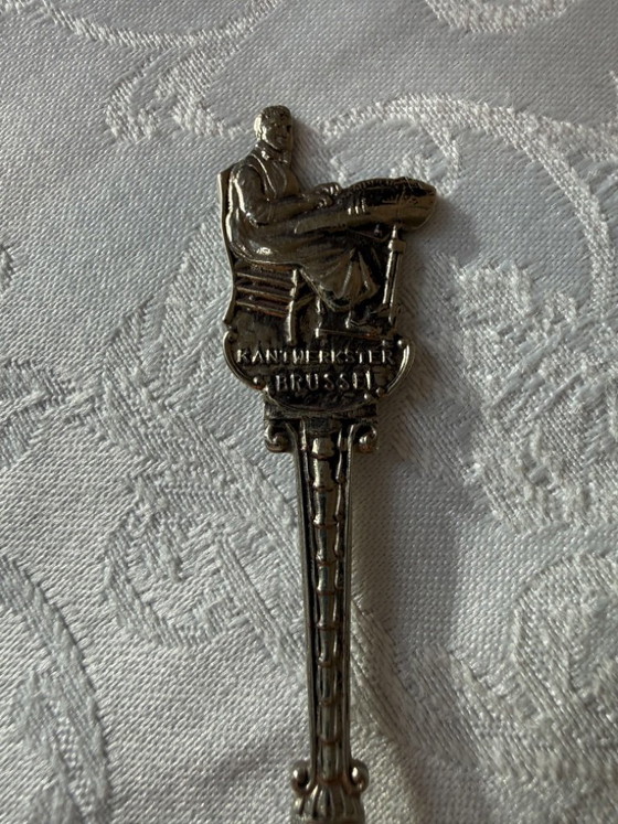 6 Cuillères souvenir vintage plaquées argent Bruxelles Belgique Silberauflage, Couverts, Métal, Argenté (photo 8 sur 13)