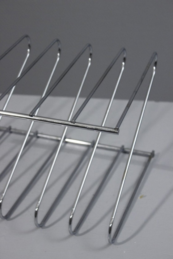 Image 1 of Portariviste vintage Z in acciaio cromato, disegnato da François Arnal, Atelier A, anni '70