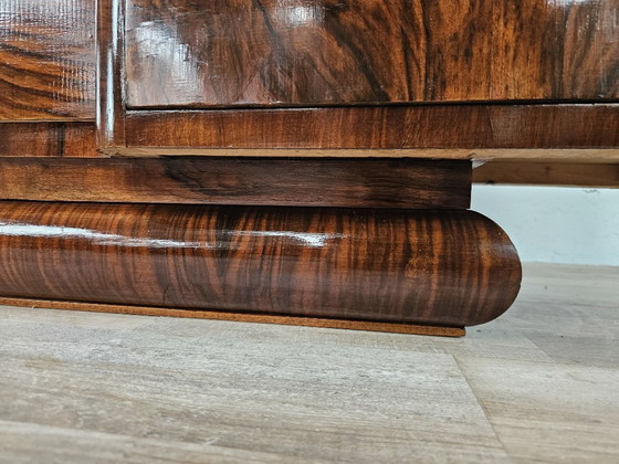 Art Déco kaptafel van notenhout met spiegel, Italiaans design, jaren 1940 – Consoles, Wood (photo 14 of 17)