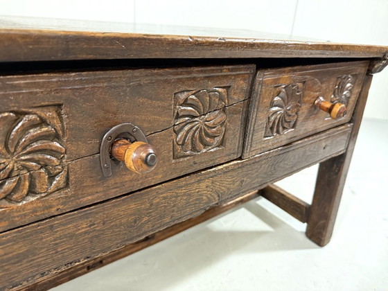 Image 1 of Brutalist antique Spanish coffee table 1880