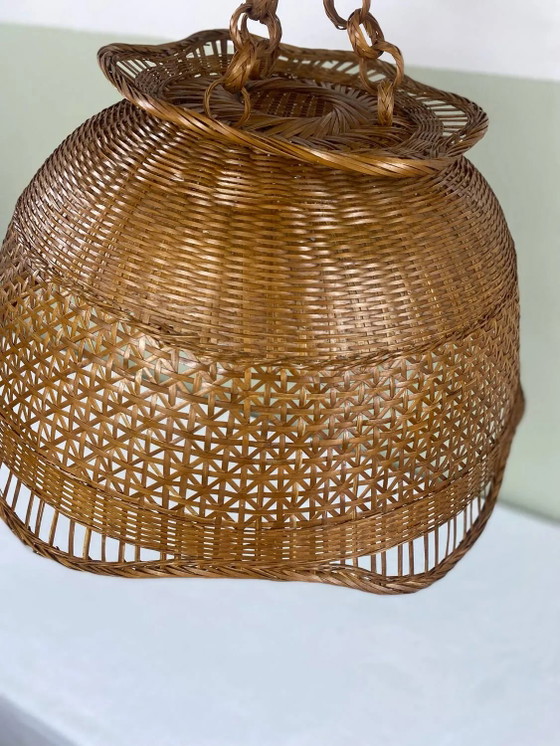 Sospensione vintage in canna – Lampade a sospensione, Wicker, Rattan, Bohemian (photo 12 of 17)