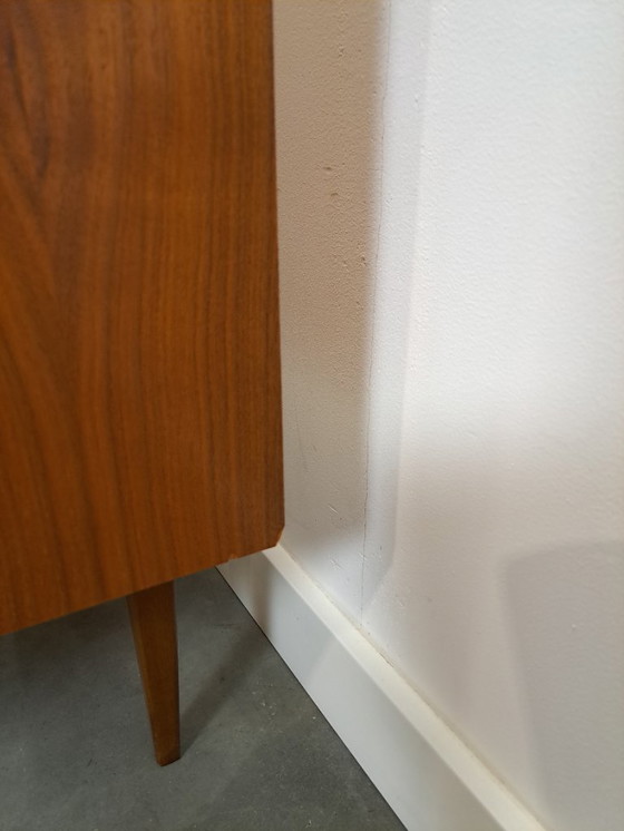 Image 1 of Aparador enchapado con barra giratoria y cajones, mueble bar