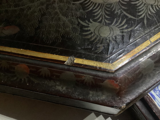 Image 1 of Set di porcellana Horse deuvré in scatola laccata