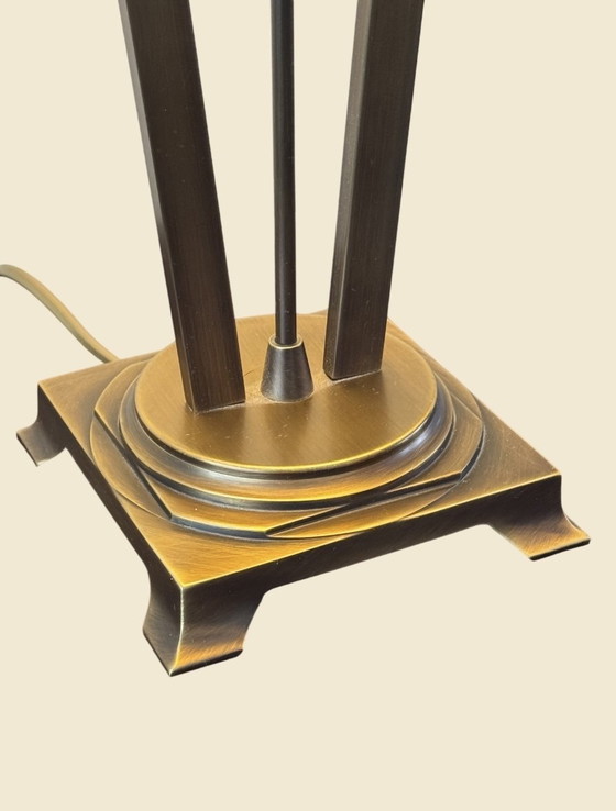 Image 1 of 🔷 UNICUM | Il Paralume Marina Bronze Table Lamp | Italian Design | Murano Glass | 1987-1995