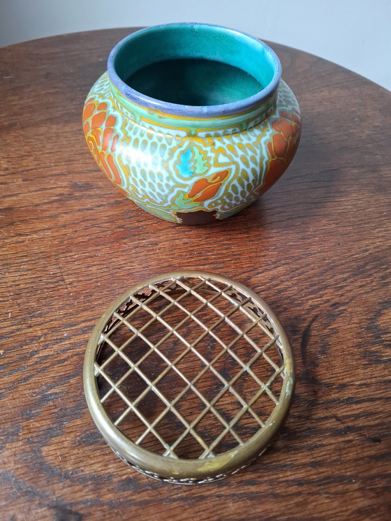 Image 1 of Plateelfabriek Zuid-Holland, decoro fresa a rosa Rio, perfette condizioni!