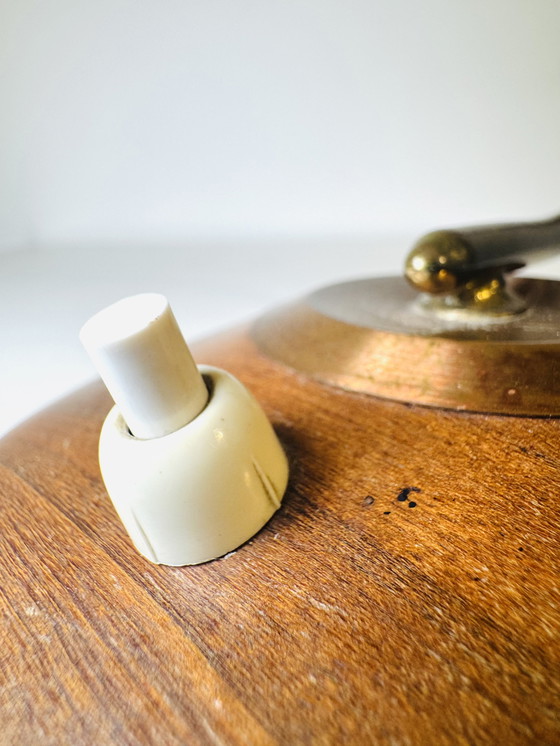 Image 1 of TAFELLAMP VAN TEAK & BRAS, ca 1950/1960