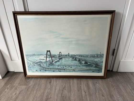 Image 1 of Willemsbrücke und Willemsbahnbrücke auf 1 Radierung