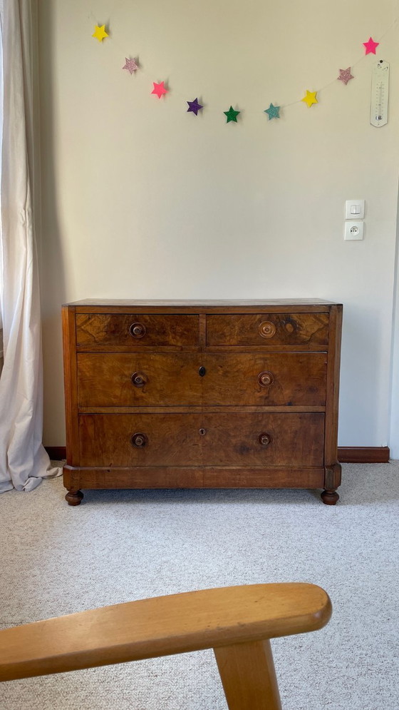 Image 1 of COMMODE Ancienne NOYER et Bois Massif