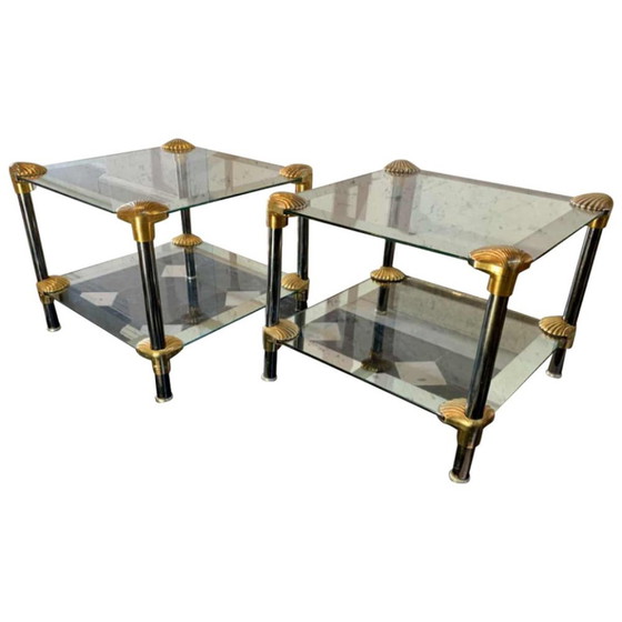 Hollywood Regency Style Seashell Coffee Table, 1970s – Coffee table books, Glass, Brass (photo 9 of 9)