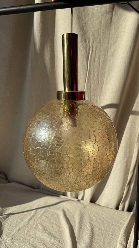 Image 1 of Rara lampada a sospensione Craquelé di grandi dimensioni, Doria