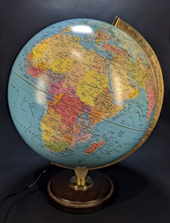 Michelin Illuminated Terrestrial Globe - 1994 - Made In Denmark – Table lamps, Metal, Plastic (photo 2 of 8)