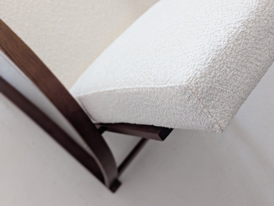 Image 1 of Jindřich Halabala Poltrona da salotto regolabile H 70 in bouclé crema, anni '30