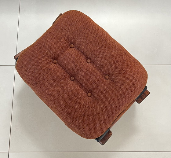 Image 1 of Scandinavian oak armchair and ottoman, 60s