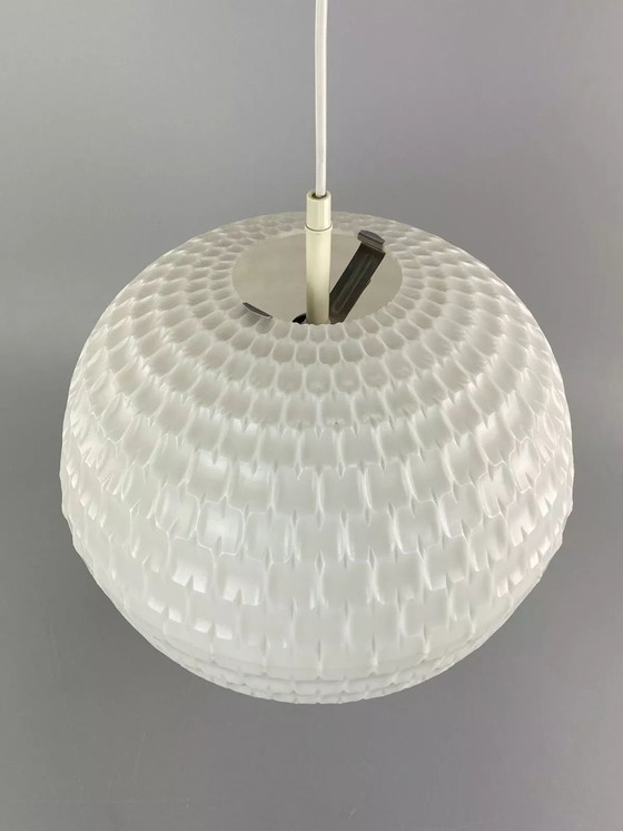 Image 1 of Lampada da soffitto a nido d'ape in plastica Erco anni '60-'70, design spaziale