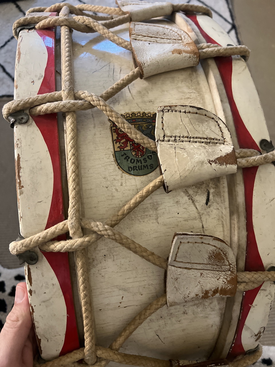 Grand abat-jour tambour vintage sans couture pour