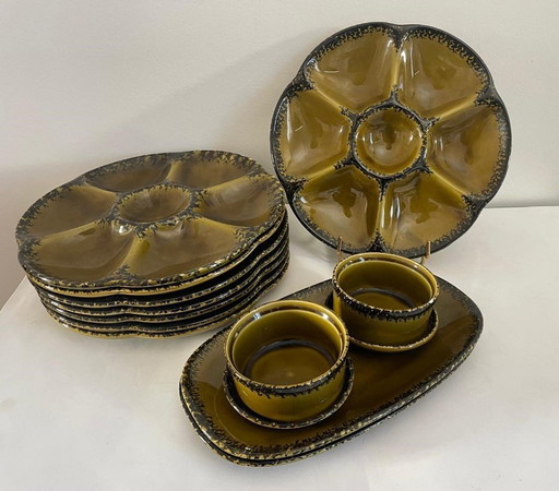 Service à huîtres Gien