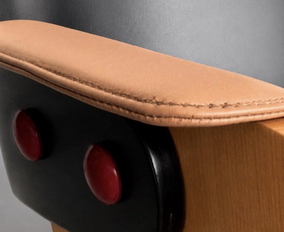3 Vintage BD Barcelona Showtime stoelen – Ontwerp van Jaime Hayon – Eetkamerstoelen, Leather, Metal (photo 6 of 9)