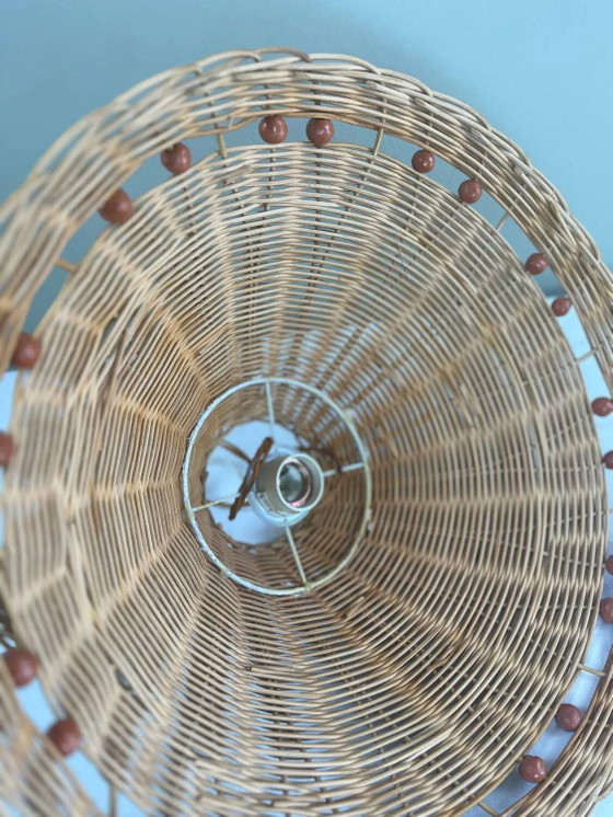 Lampada a sospensione vintage in vimini – Lampade a sospensione, Wicker, Rattan (photo 6 of 9)