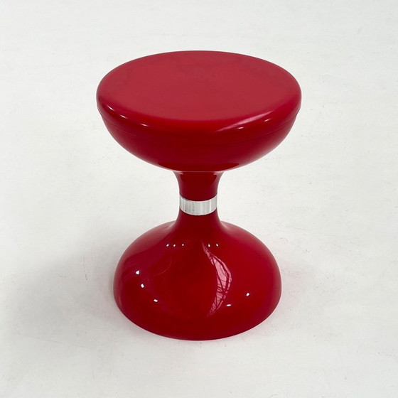 Image 1 of Red Americano Space Age Stool from Biemme Bologna, 1970s