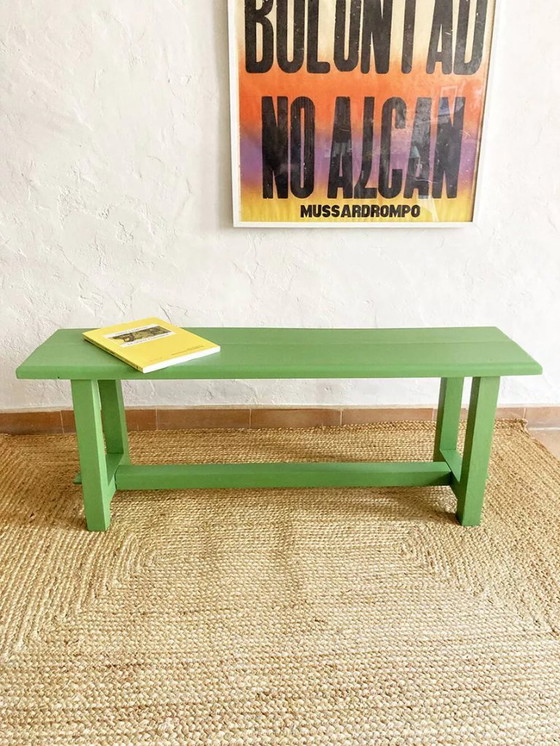 Image 1 of Antique solid wood bench