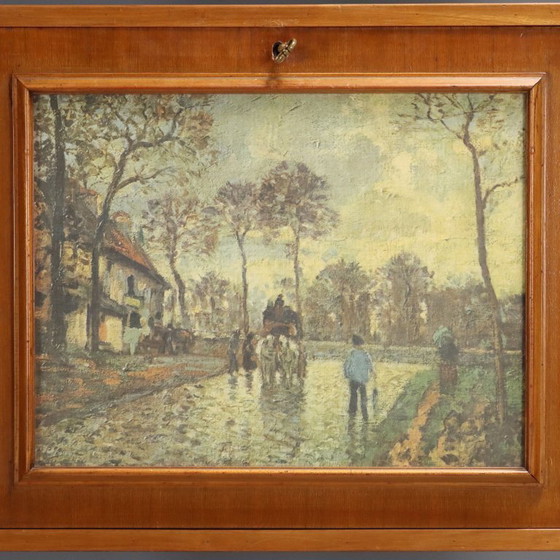 Image 1 of Bibliothèque des années 1960 avec abattant