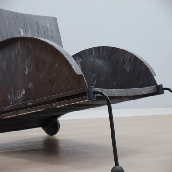 Zeldzame Vintage Kartell Anna Castelli Fauteuil Met Dubbele Hoes Jaren 80 – Textile (photo 12 of 16)