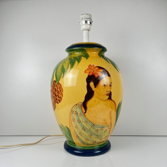 Image 1 of Large ceramic table lamp signed L. Drimmer – 1950s/60s