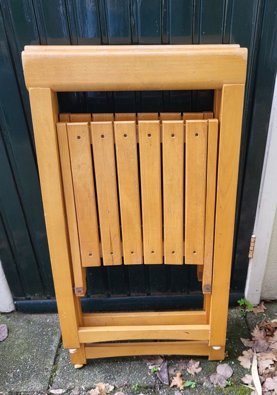 Image 1 of Sedie pieghevoli in legno di metà secolo, disegnate da Aldo Jacober, anni '60.