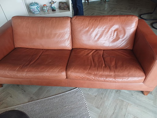 Cognac-Farben Ledersofa Machalke