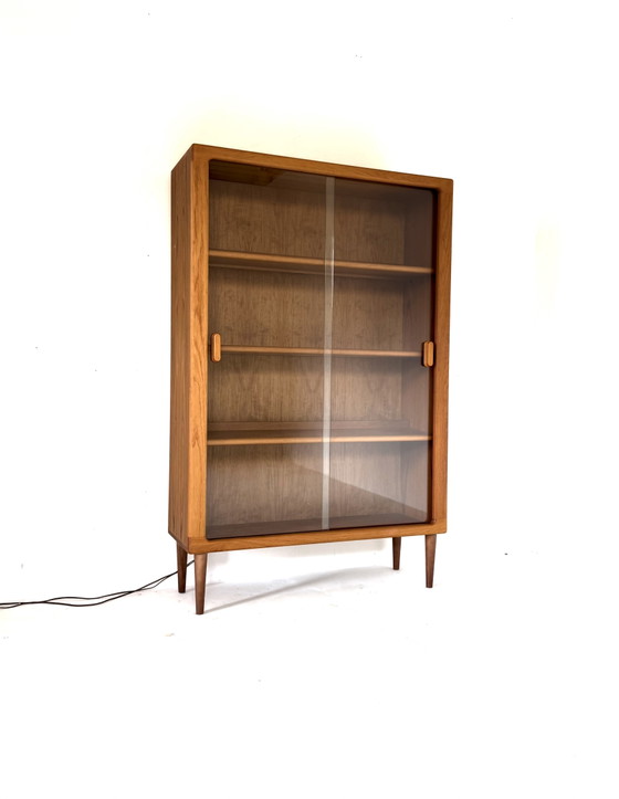 Vetrina vintage XL danese in teak, CFC Silkeborg '80 – Vetrine, Glass, Wood (photo 4 of 15)