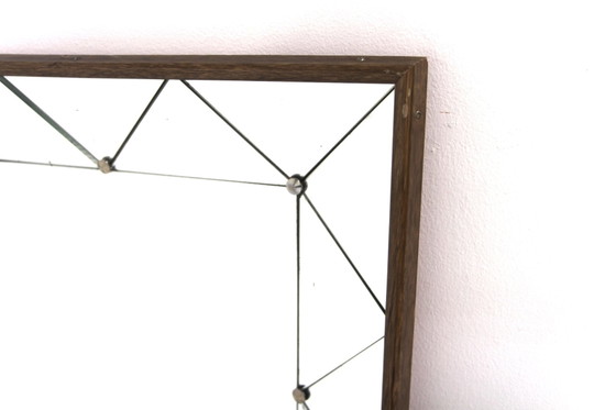 Scandinavian Teak and Metal Mirror, Sweden, 1960s (photo 3 of 4)
