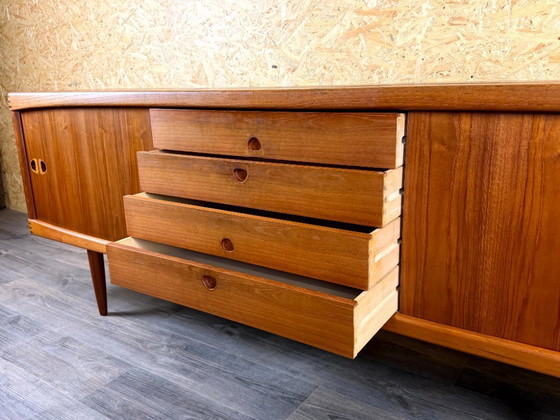 Image 1 of Teakhouten dressoir/credenza uit de jaren 60/70 van H.W. Klein Bramin, Deens modern design.