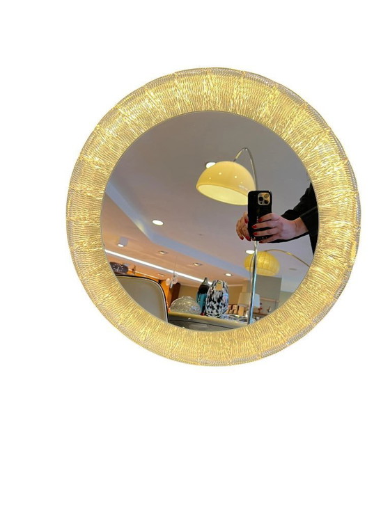 Image 1 of Hillebrand Space Age mirror with acrylic glass frame and backlight, Egon Hillebrand for Hillebrand Lighting, 1960