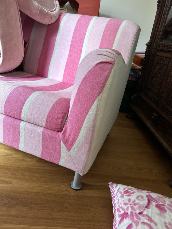 Image 1 of Panca Ikea a 2 posti con rivestimento Designers Guild