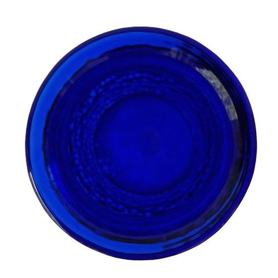 Image 1 of Eneryda Glasbruk - Kobaltblauwe vaas en schaal - 60s