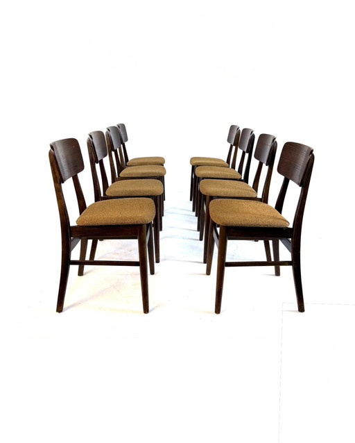 8x restaurierte Vintage-Esszimmerstühle, Farstrup Møbler '60