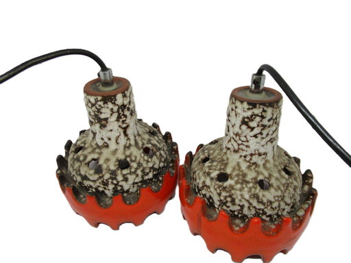 2x Herda ceramic lava lamp