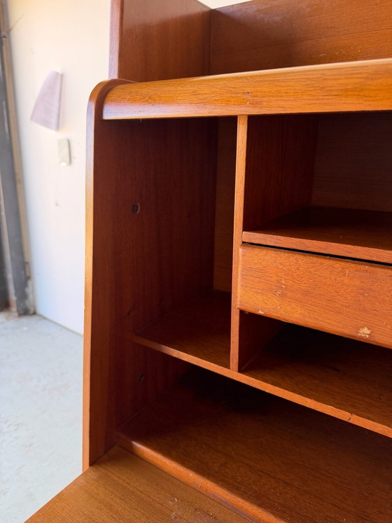 Drop-front secretary Desk, design attributed to René Jean Caillette – Wood (photo 13 of 14)