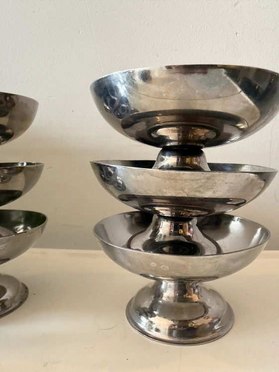 Set van 6 chromen coupes – Bankstel, Vintage (photo 3 of 5)