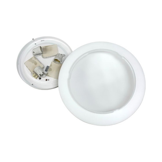 Image 1 of Peill & Putzler ceiling lamp – Germany, 1970s, opal glass, 40 cm, 3×E27