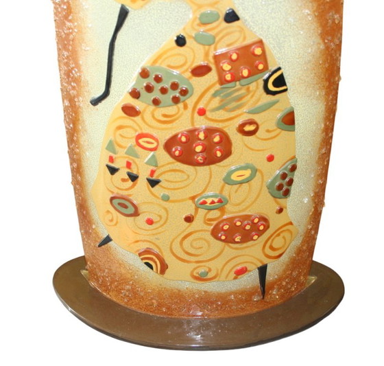 Exclusieve design glazen lamp / kunstglazen lamp – handgemaakt – ca. 45 × 32 cm – Tafellampen, Glass (photo 8 of 8)