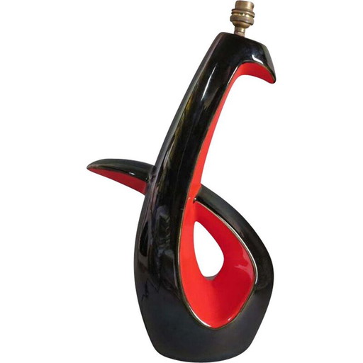 Lámpara de mesa de cerámica vintage de Vallauris, Francia, 1959