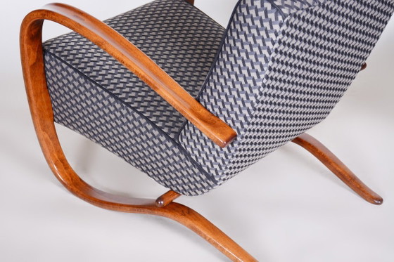 Restored Art Deco Armchair, by J. Halabala for UP Zavody, Beech, Czech, 1930s – Textile, Wood (photo 3 of 13)