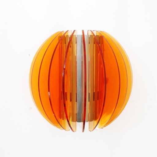 Lampada da parete in acrilico arancione
