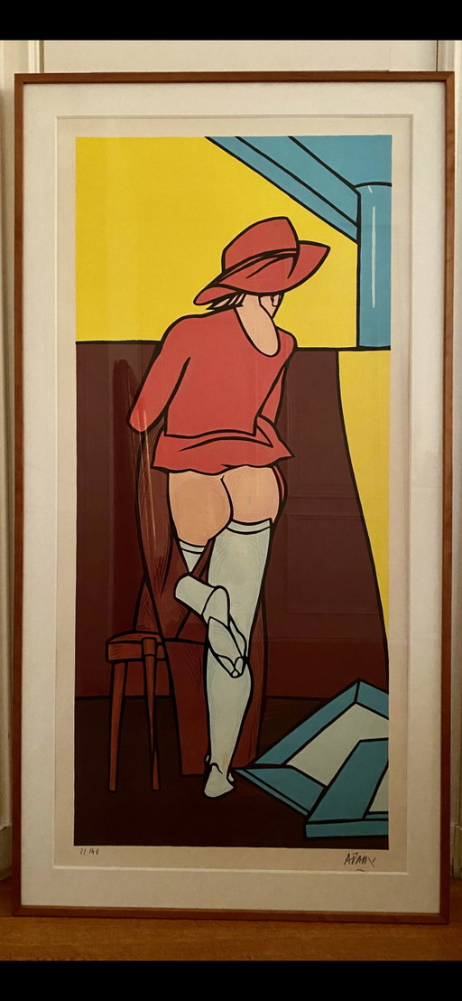 Valerio Adami The Visit 1990 Lithograph